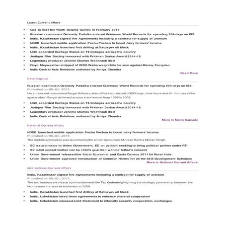 Latest current affairs(gaurav)