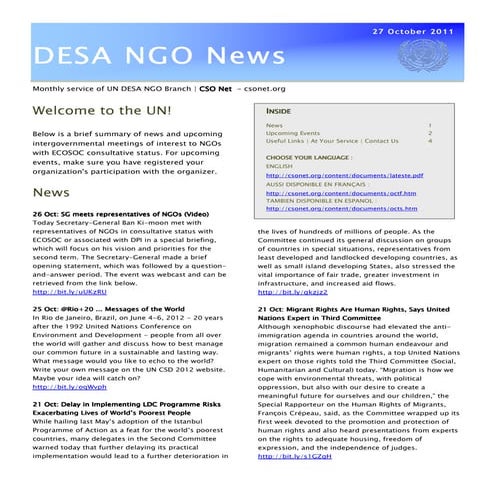 UN DESA NGO Newsletter