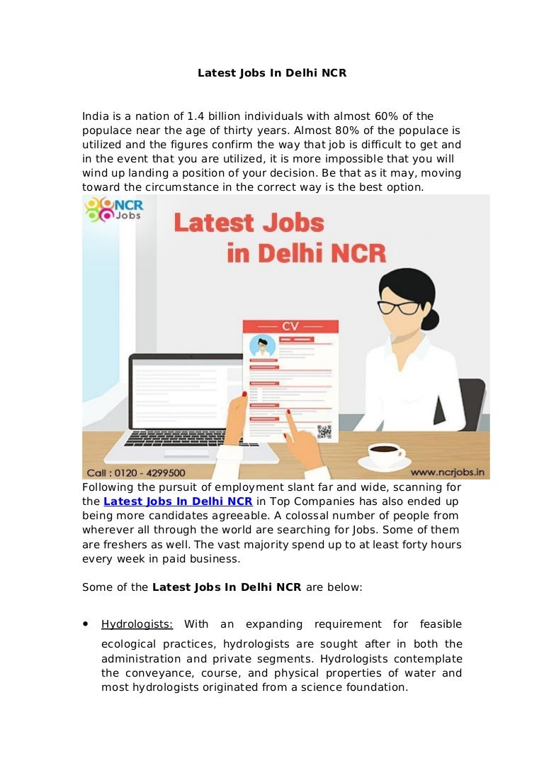 Latest jobs in delhi ncr