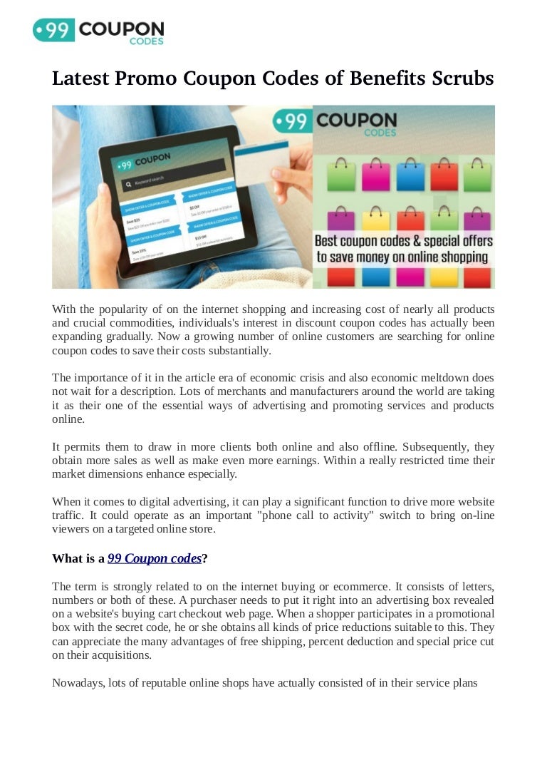 Latest promo coupon codes of benefits scrubs