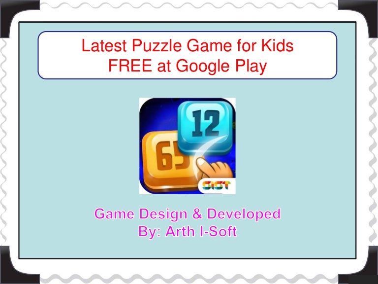 Latest puzzle game for kids free at google play