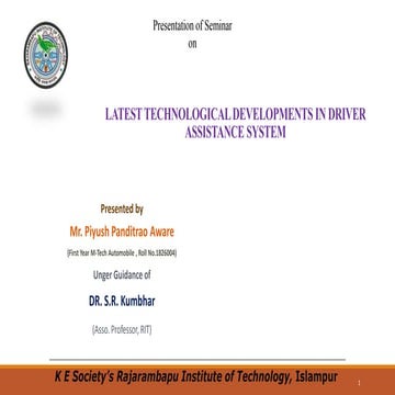 Latest technological developments in driver assistance system