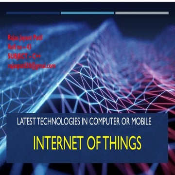 Internet of things Project PPT
