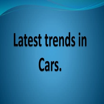 Latest technologies used in cars