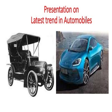 Latest trend in automobiles