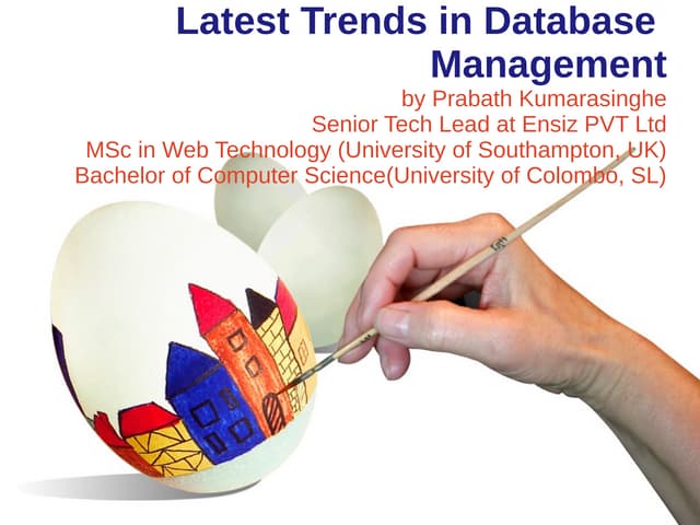 Latest trends in database management