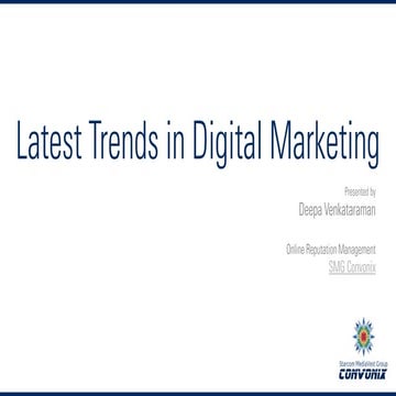 Latest Trends in Digital Marketing