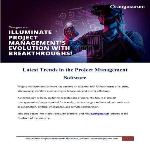 Latest Trends in the Project Management Software