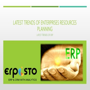 Latest trends of erp