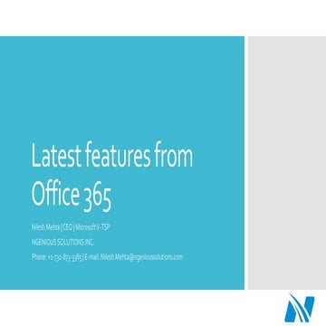 Latest updates from office 365