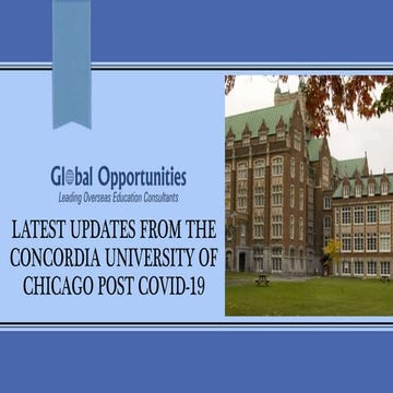 Latest Updates from the Concordia University of Chicago Post COVID-19