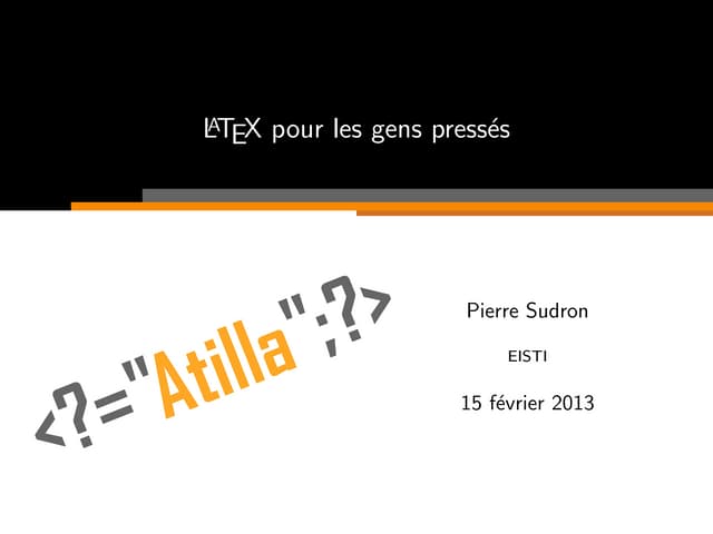 Latex pour les gens pressés