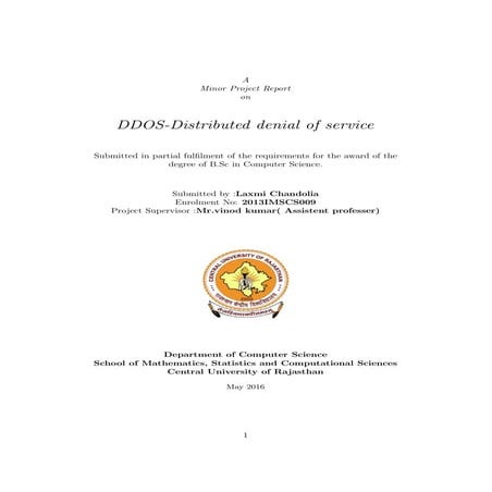 Ddos- distributed denial of service 