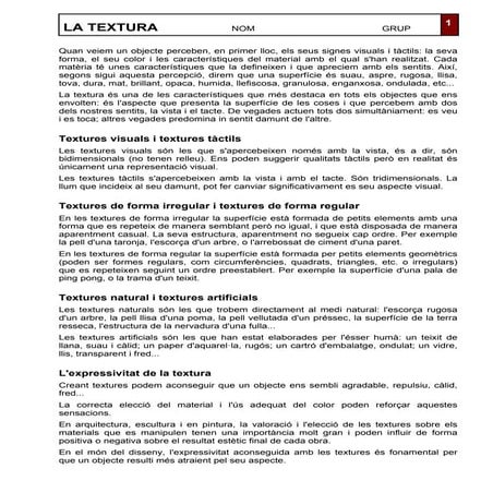 La textura apunts