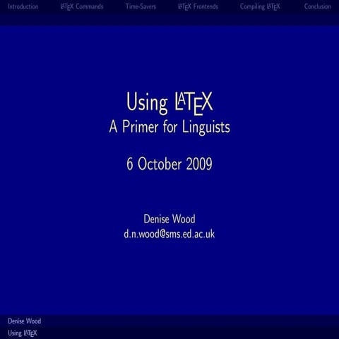 LaTeX for Undergraduate Linguists
