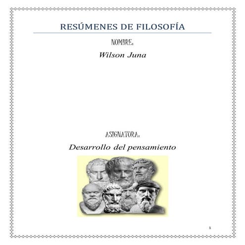 RESÚMENES DE FILOSOFÍA