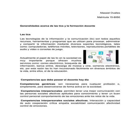 La tic y la Formacion Docente | PDF