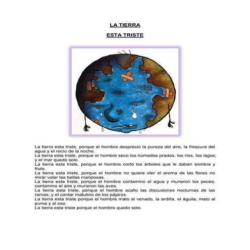 La tierra está triste | DOCX