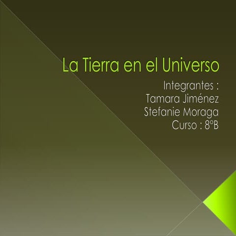 La tierra en el unieverso.