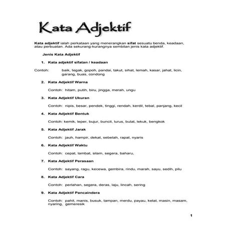 Ulangkaji: kata adjektif