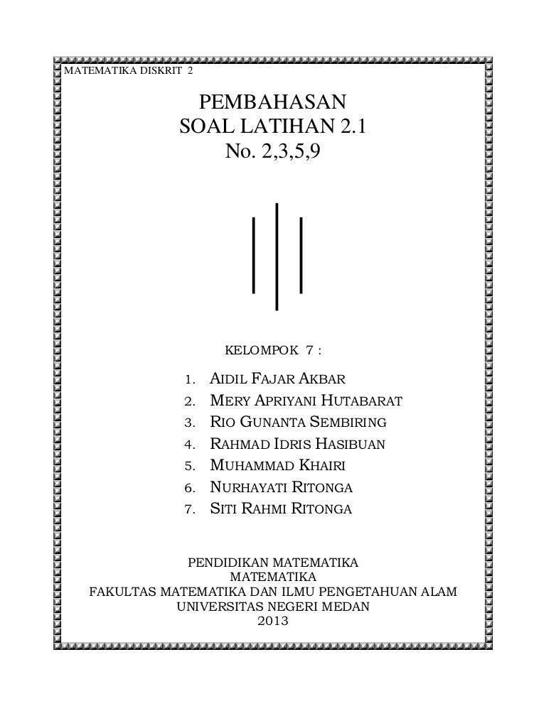 Latihan 2 1 Matdis Ii No 2 3 5 9