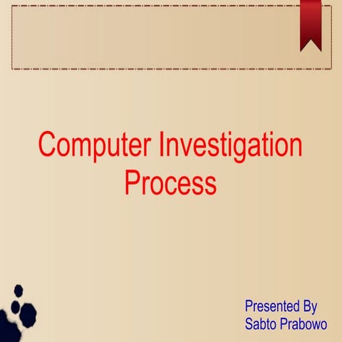 Digital investigation | PPTX