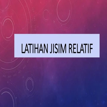 Latihan jisim relatif