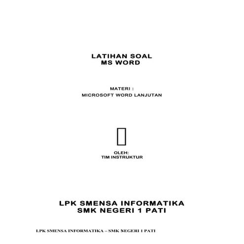 Latihan ms. word | DOC