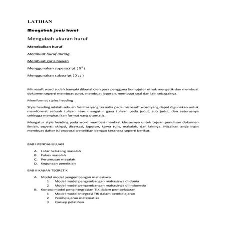 Latihan ms. word 1.16 halaman 59   60