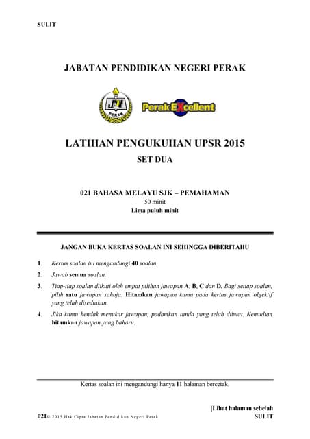 Latihan Pemahaman Sjk Set 1