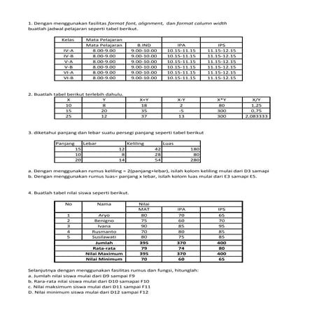 Latihan praktik nunuy aja