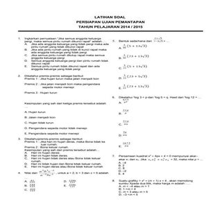 Latihan soal pemantapan