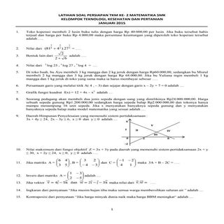 Latihan soal persiapan tkm MATEMATI...