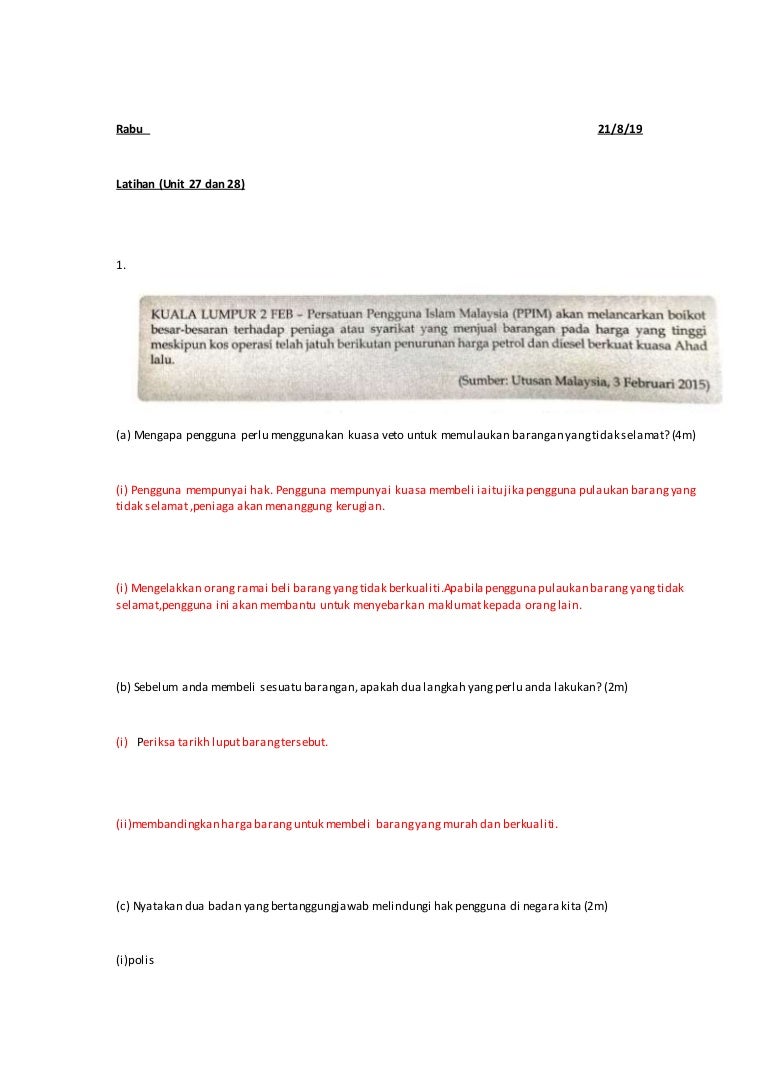Latihan unit 27 u0026amp; 28