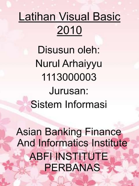 Latihan visual basic 2010/Looping/Perulangan