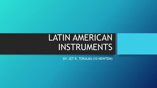 Musical instruments( Idiophones ) of Africa | PPTX