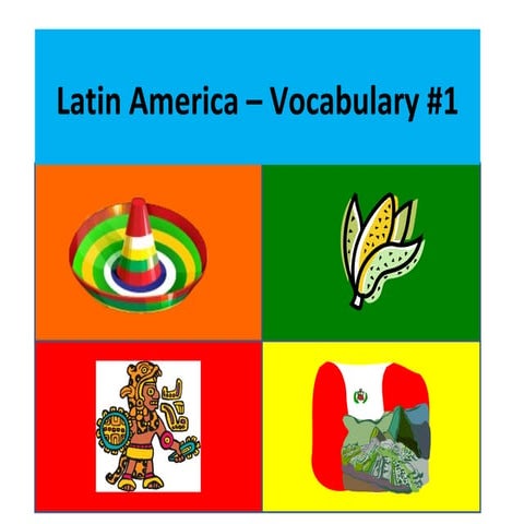 Latin America Vocabulary #1    