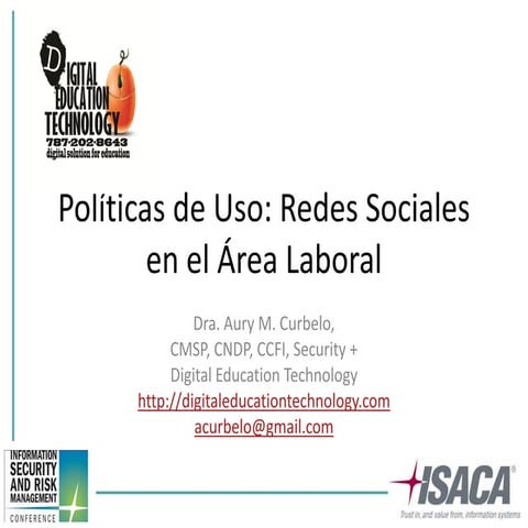 Politicas de Uso: Redes Sociales en el Area Laboral
