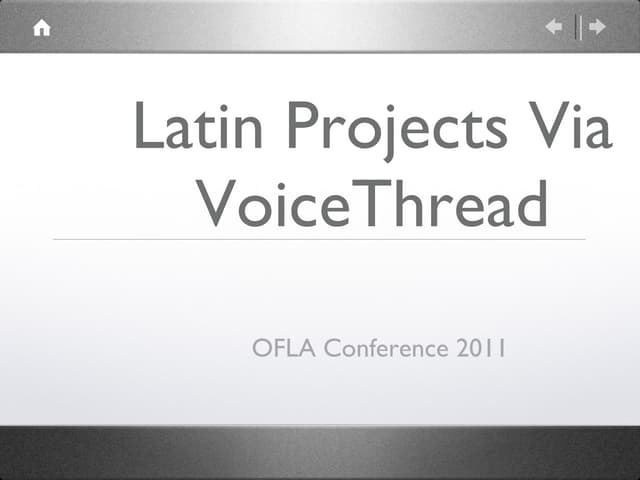 Latin Projects via Voicethread