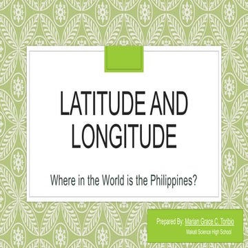 Latitude and longitude | PPTX