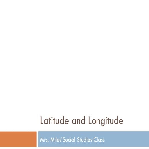 Latitude and longitude notes