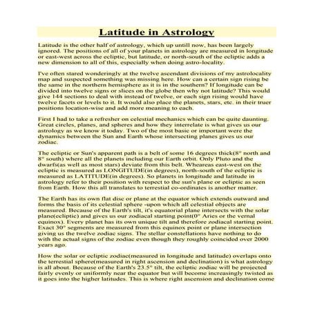 ~~ Latitude in astrology ( gooogle.com) ~~