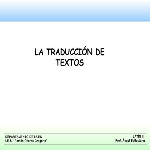 La traducción