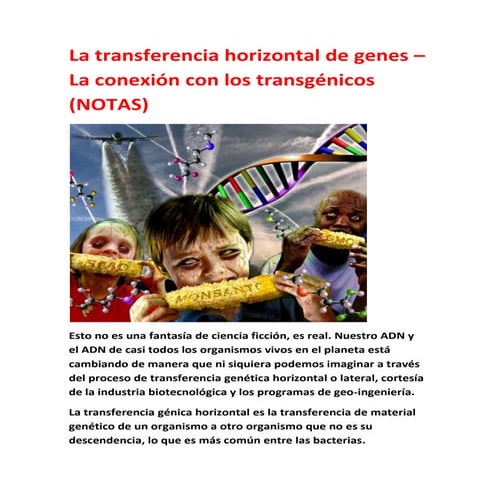 La transferencia horizontal de genes