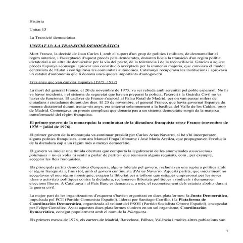 La transició democràtica