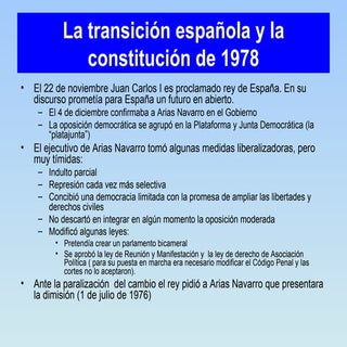 La Transicion Espanola y La Constit...