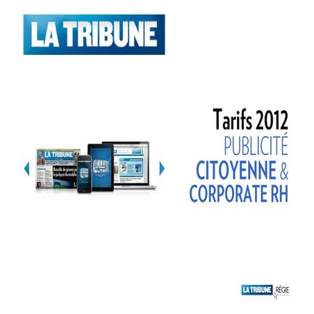 La Tribune Publicité Citoyenne et Corporate RH 2012