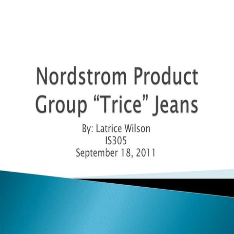 Nordstrom Product Group oral presentation