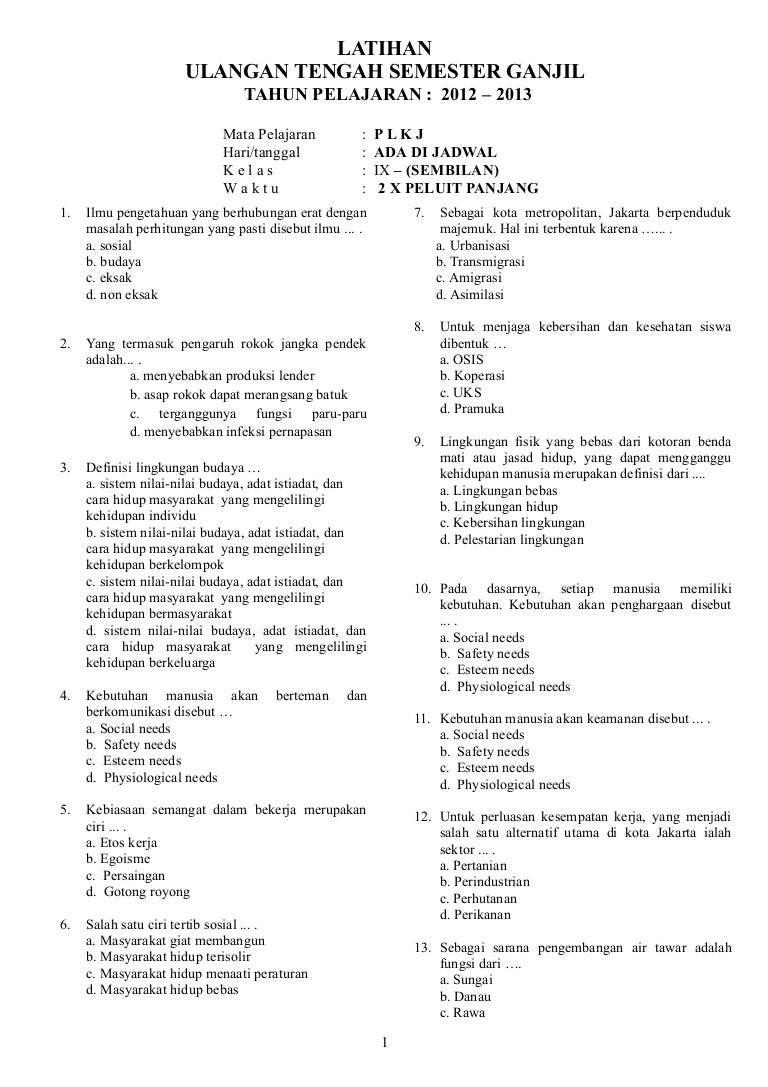 Contoh Soal Essay Plkj Kls 9 Tentang Rokok Serta Jawabannya - Ruang Soal