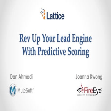 Rev Up Your Lead Engine With Predictive Scoring